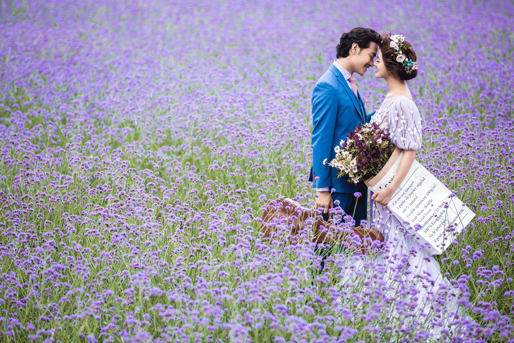 桐梓花海定制拍摄路线内外景+婚纱+新娘妆全包套餐