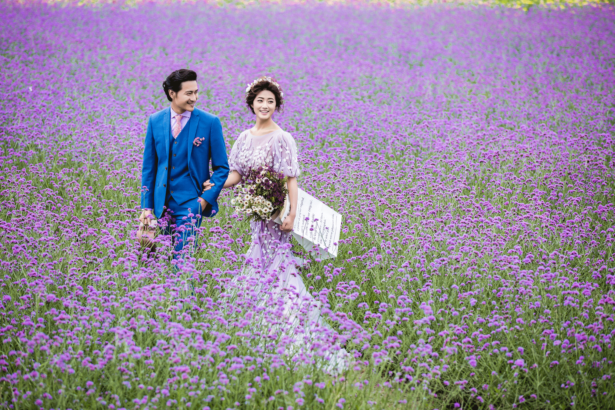 桐梓花海定制拍摄路线内外景+婚纱+新娘妆全包套餐
