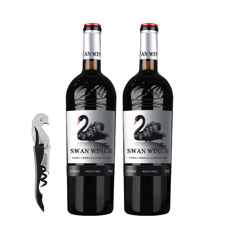 【包邮】智利进口 13.5度 班谟黑暗天鹅 干红葡萄酒 750ML