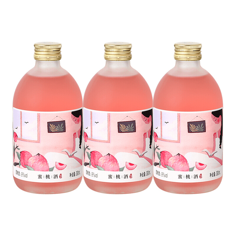 通明山 8度 蜜桃酒 果酒 330ML