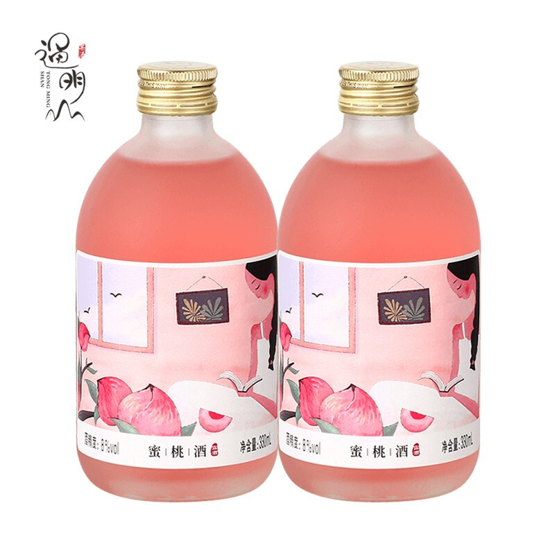 通明山 8度 蜜桃酒 果酒 330ML