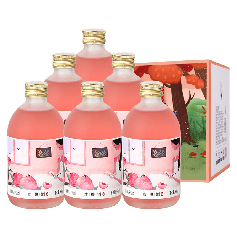 通明山 8度 蜜桃酒 果酒 330ML