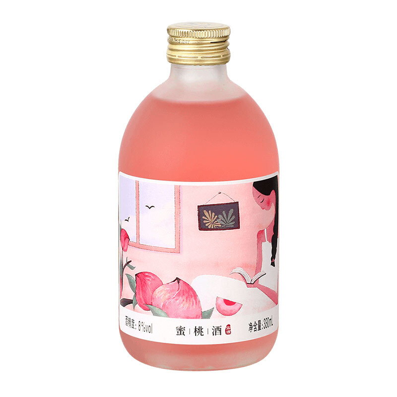 通明山 8度 蜜桃酒 果酒 330ML