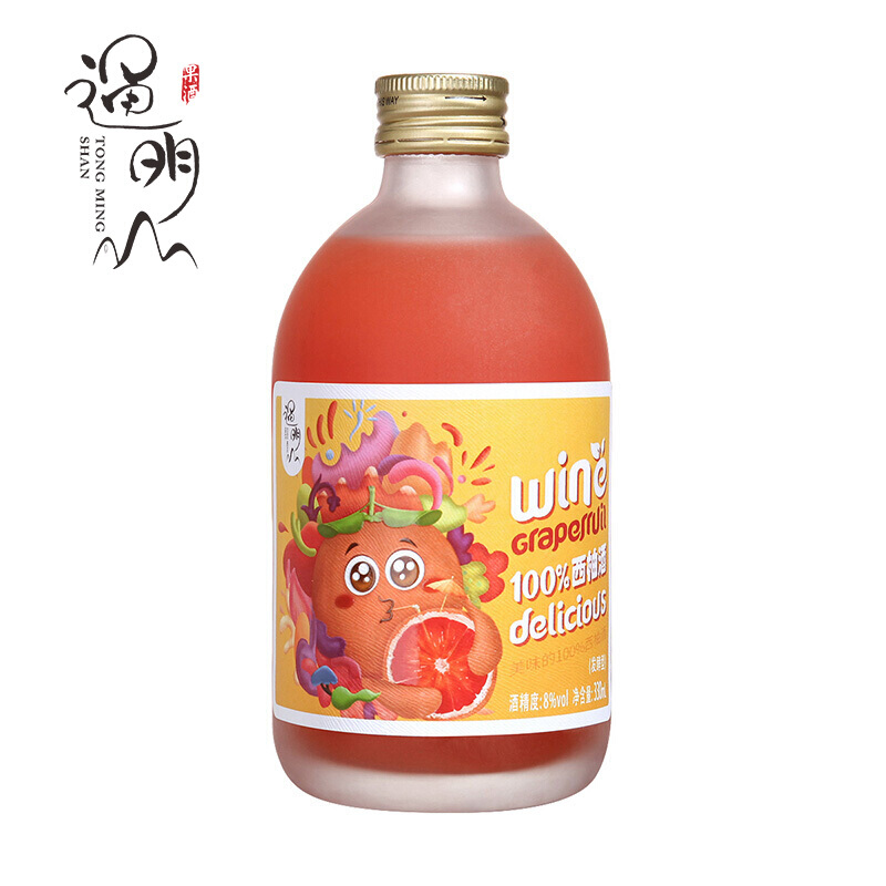 通明山 8度 西柚100%果汁 果酒 330mL