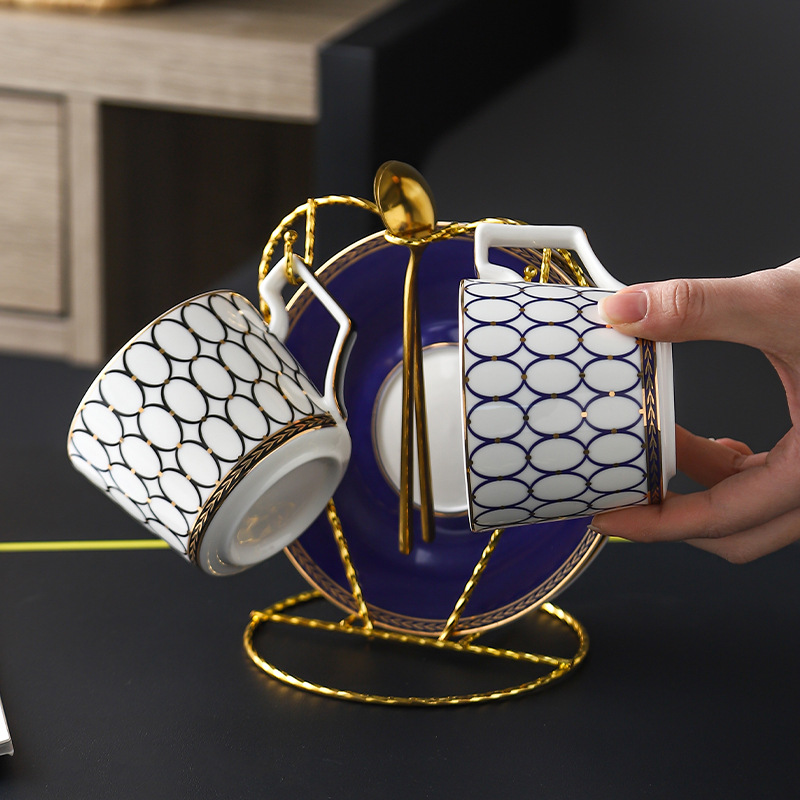 歐式輕奢創意卡布奇諾英式陶瓷咖啡杯套裝下午花茶碟杯子
