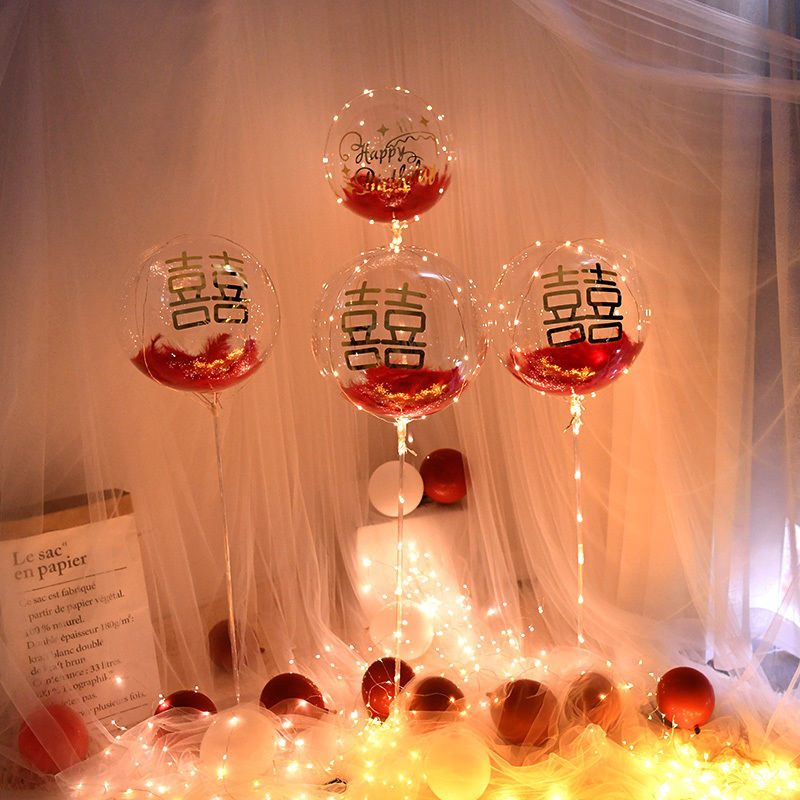 【包郵】結婚求婚網紅發光波波球氣球裝飾套裝