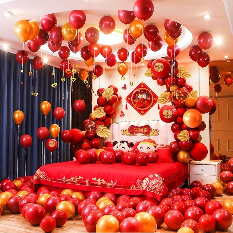 【包郵】結婚婚房氣球裝飾布置浪漫網紅婚禮場景