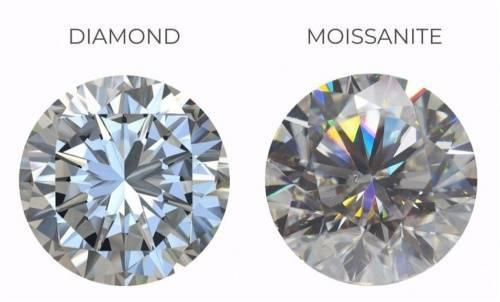 左：钻石  右：莫桑石