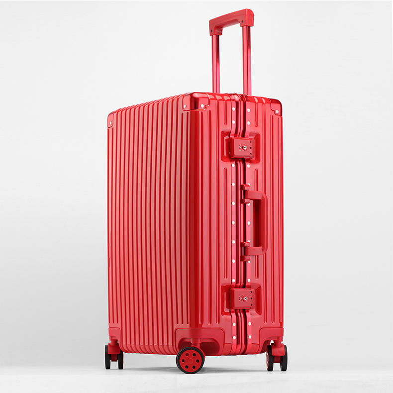 【多色可選】高檔鋁框萬向輪鋁合金pc行李箱旅行箱密碼皮箱
