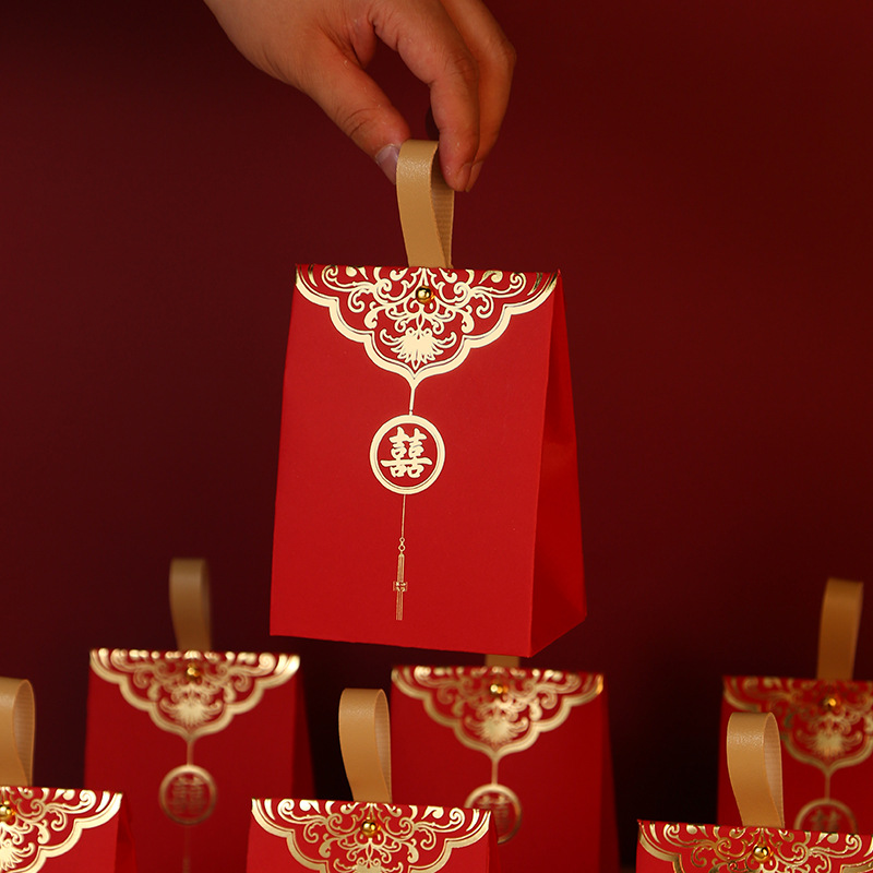 【2份裝】結婚中國創意禮盒裝喜糖盒子糖果禮盒包裝盒婚禮大氣空盒新款紙盒