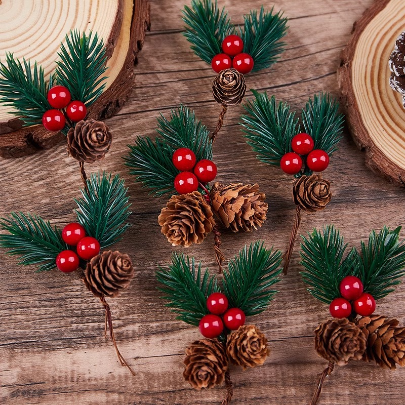 仿真迷你松果蛋糕伴手禮禮盒裝飾擺件圣誕樹掛件松針鈴鐺松球甜品配件