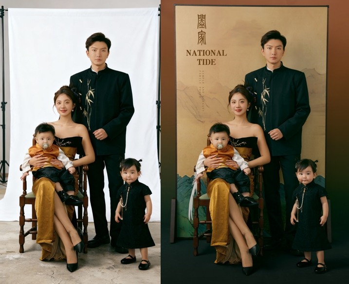 過(guò)年修全家福用魔鏡修圖快速出片