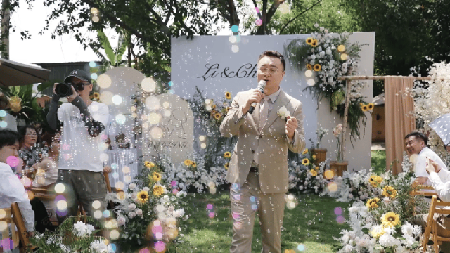 从头笑到尾的户外婚礼